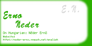 erno neder business card
